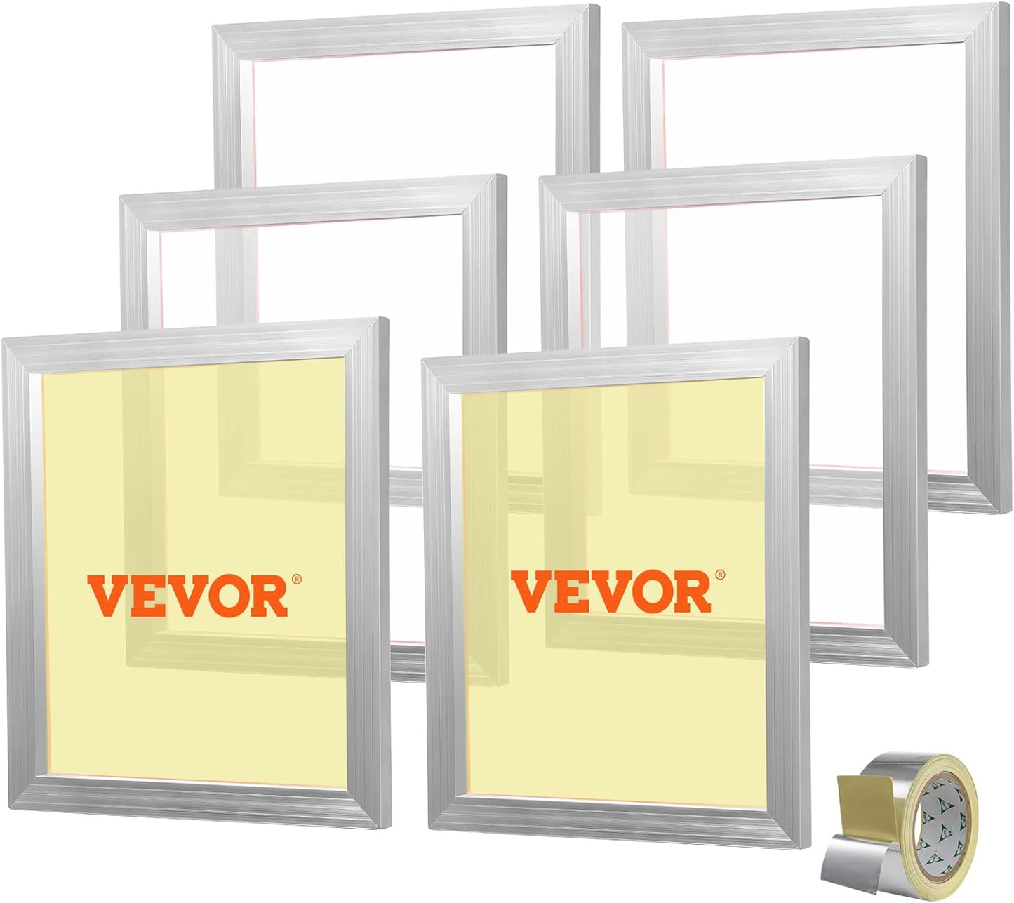 VEVOR Screen Printing Kit with 6 Aluminum Frames for DIY Printing