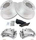 TRQ Rear Performance Brake Pad & Rotor Kit - Durable Ceramic Stop