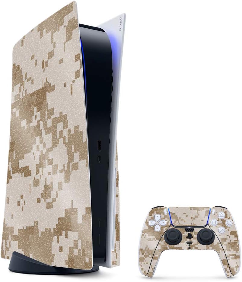 MightySkins Glossy Glitter Gaming Skin for PS5 - Desert Camo
