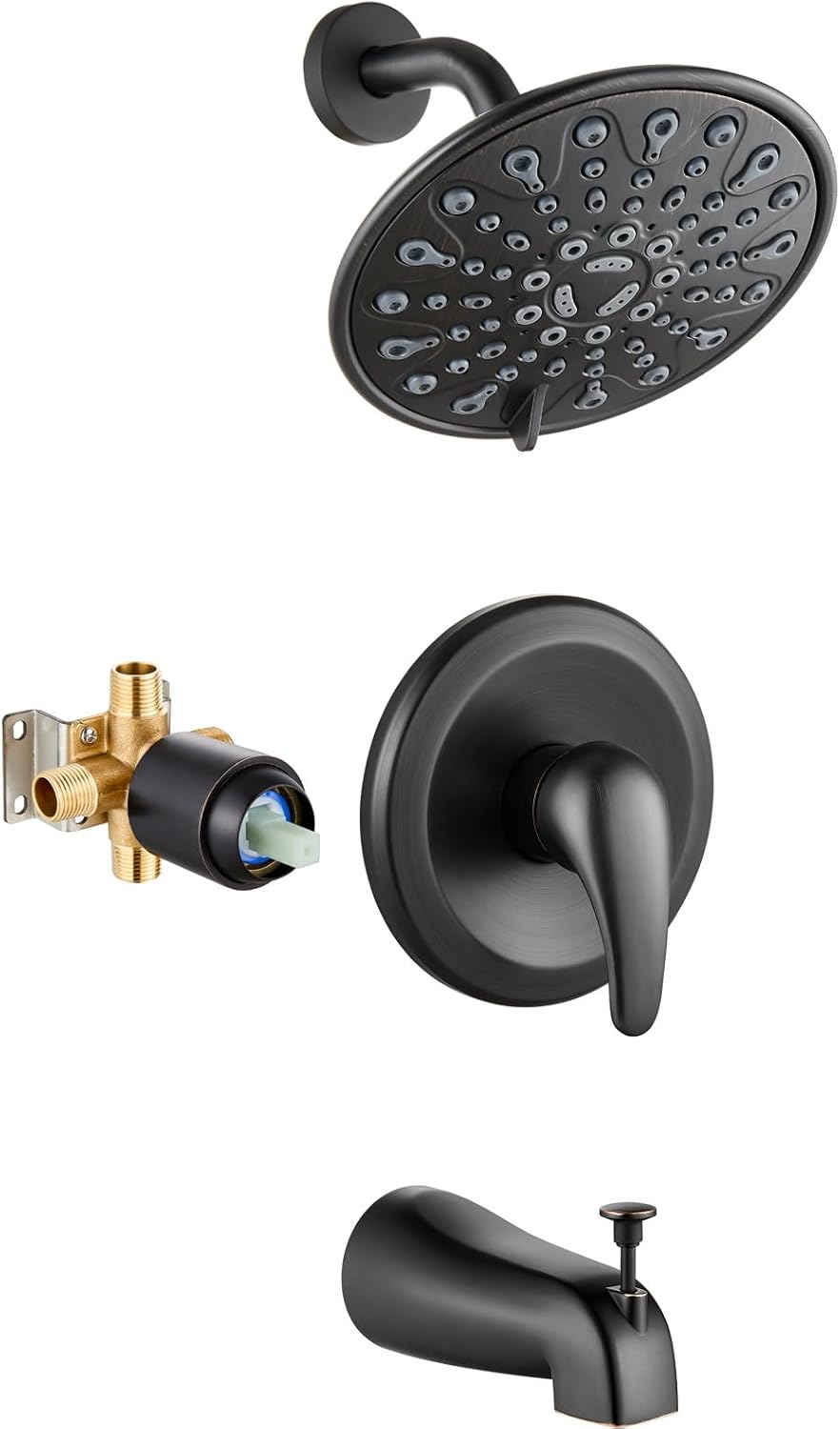 Gotonovo Tub Shower Faucet Set with 6 Modes and High Pressure