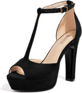 Women's Polly Platform Chunky High Heels T-Strap Sandals - Dressy is
