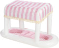 FUNBOY Giant Floating Pink Cabana Stripe Drink Station - Big Pool Bar