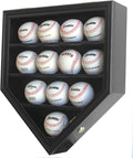Baseball Display Case - 12 Ball Felt Cabinet with UV Protection