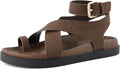 CUSHIONAIRE Womens Ankle Wrap Molded Footbed Sandal - Comfortable look