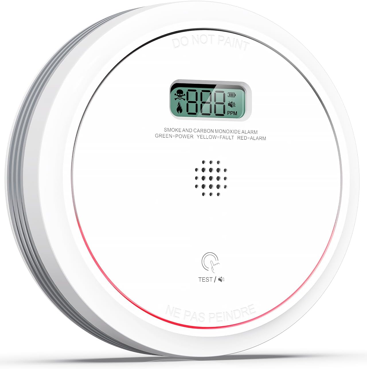 Smoke and Carbon Monoxide Detector Combo with LCD Display