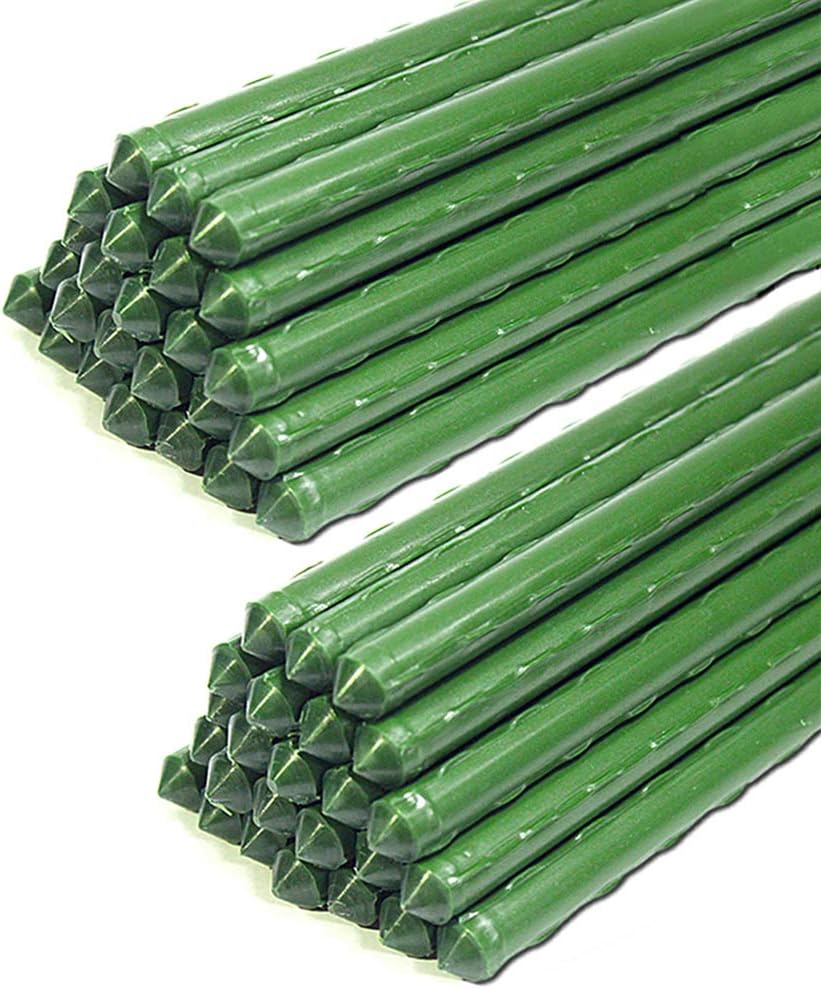 G-LEAF Sturdy Metal Garden Stakes for Tomato, Cucumber, Bean