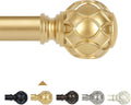 Gold Netted Texture Curtain Rods 72-144 in - Heavy Duty Adjustable