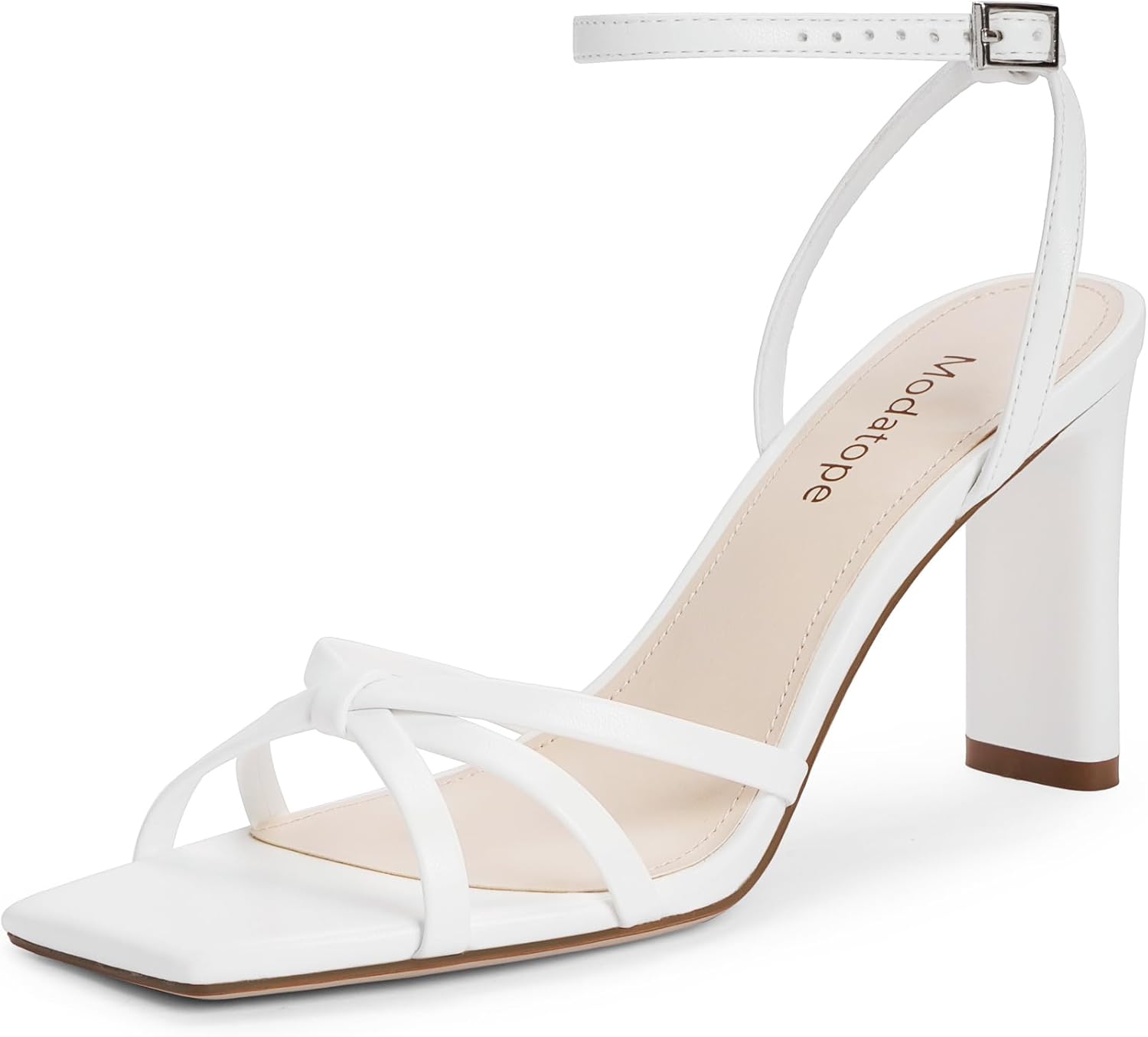 Modatope Womens Sandals Square Open Toe Chunky High Heels