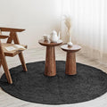Handwoven Round Jute Rug 4 ft Natural Yarn - Eco-Friendly Braided