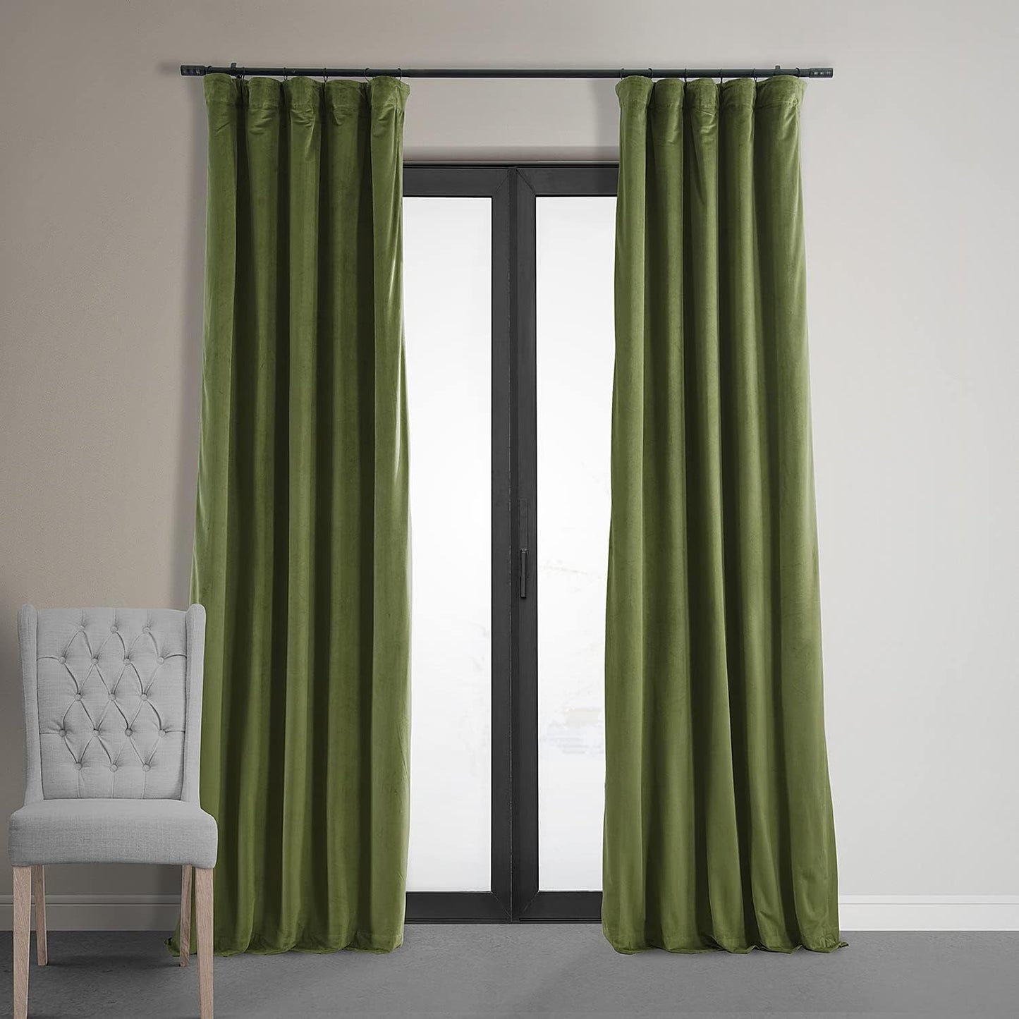 HPD Half Price Drapes Velvet Thermal Blackout Curtains 120 in