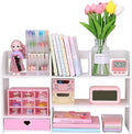 Cute Bookshelf for Desk Cute Kawaii Desk Organizer - Compact Storage
