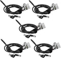 Laptop Cable Lock Combination 5-Pack - Anti Theft Security for Laptops