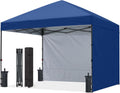 Easy Pop up Canopy Tent 10x10 Navy Blue - Fast Setup Sun & Rain Shield