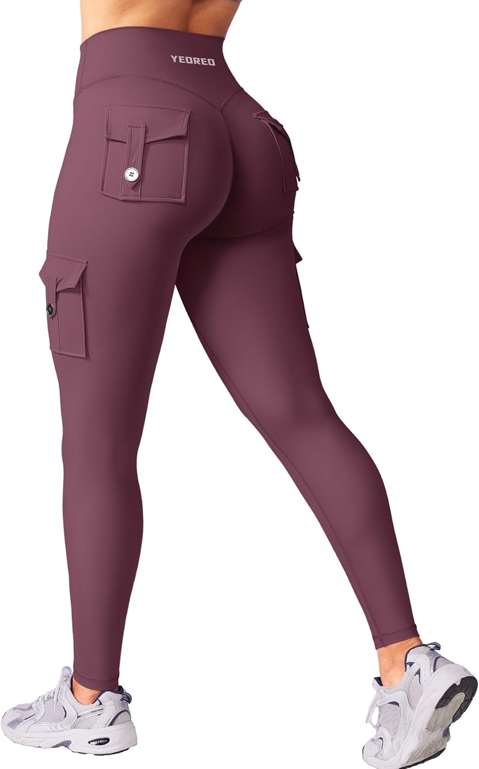 YEOREO CoreFlex Workout Cargo Leggings for Women with Pockets