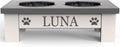 Elevated Pet Feeder X-Small Grey - Ergonomic Raised Bowls for Small