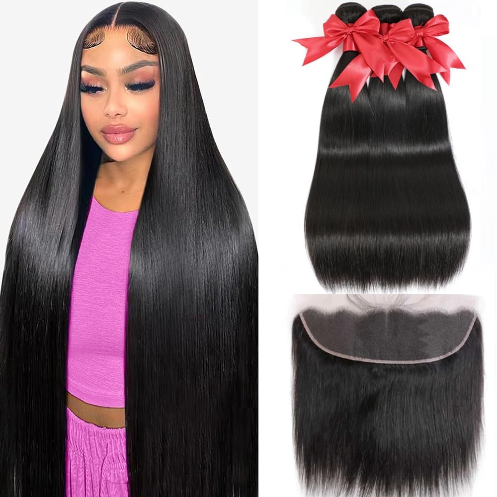 12A Straight Bundles with Frontal Human Hair for All Occasions