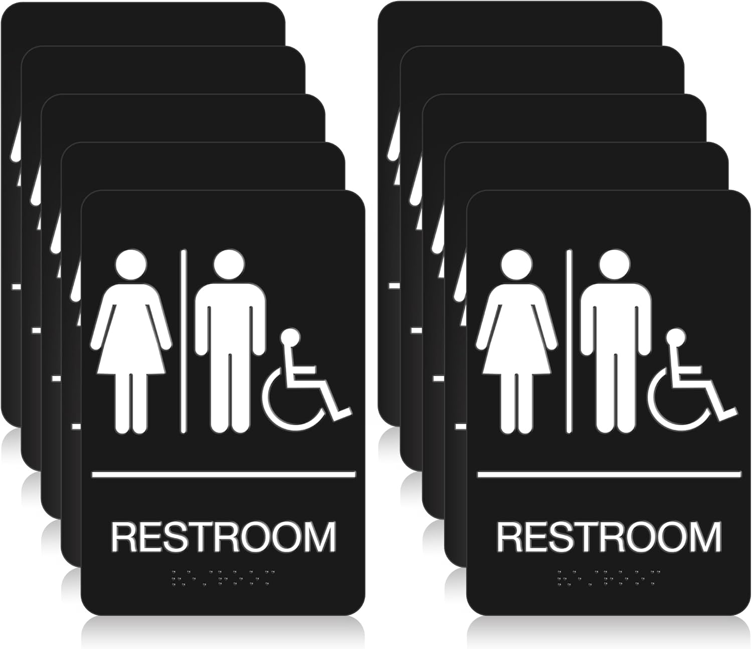 ADA Compliant Braille Handicap Restroom Sign for Business Use