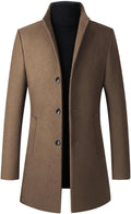 Men's Trench Coat Wool Blend Slim Fit Top Coat - Smart Winter Overcoat