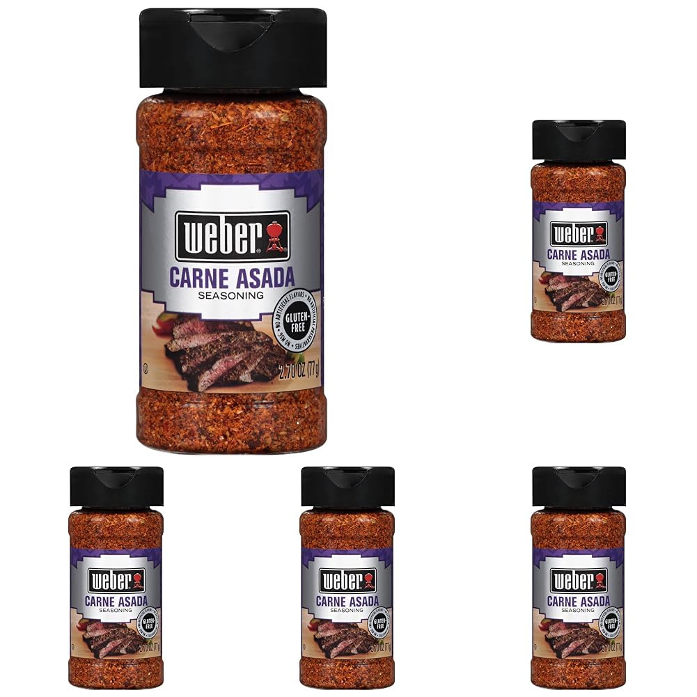 Weber Carne Asada Seasoning Shaker Pack of 5 for Flavorful Meals