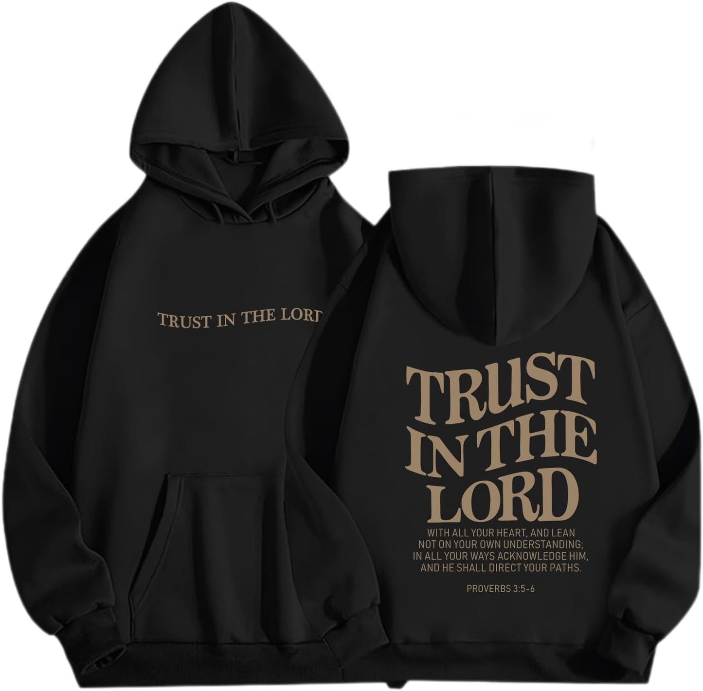 Trust In The Lord Graphic Hoodies for Women - Christian Sweatshirts