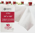 Disposable Table Covers 54 x 108 in 10 Pack - Practical Party