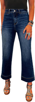 Wide Leg Jeans for Women High Waisted Flare Ankle Jeans - Comfortable