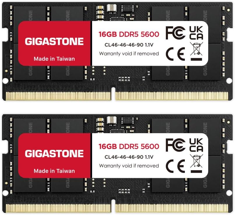 GIGASTONE 32GB DDR5 RAM Kit for High Performance Laptops