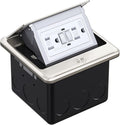 Pop Up Floor Outlet Cover Box with 15A GFCI Tamper Resistant