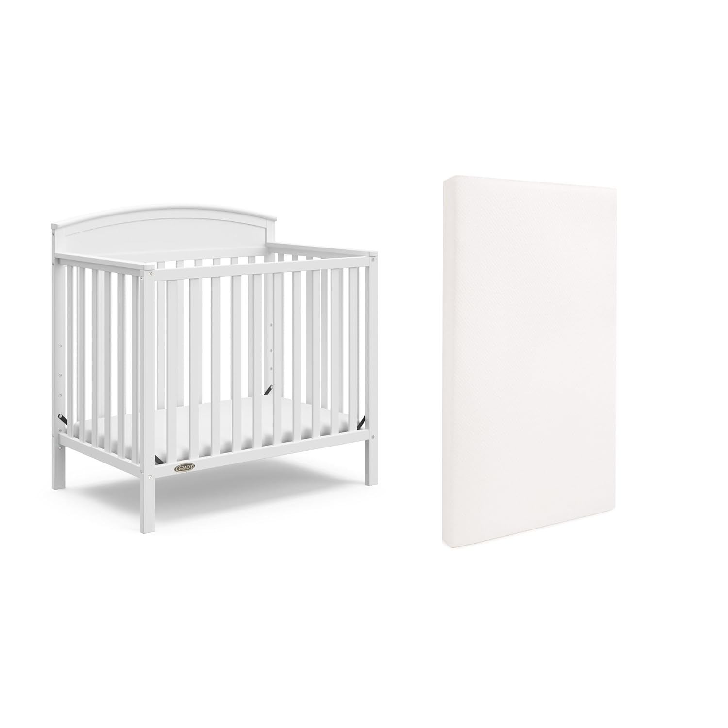 Graco Benton 4-in-1 Convertible Mini Crib with Mattress