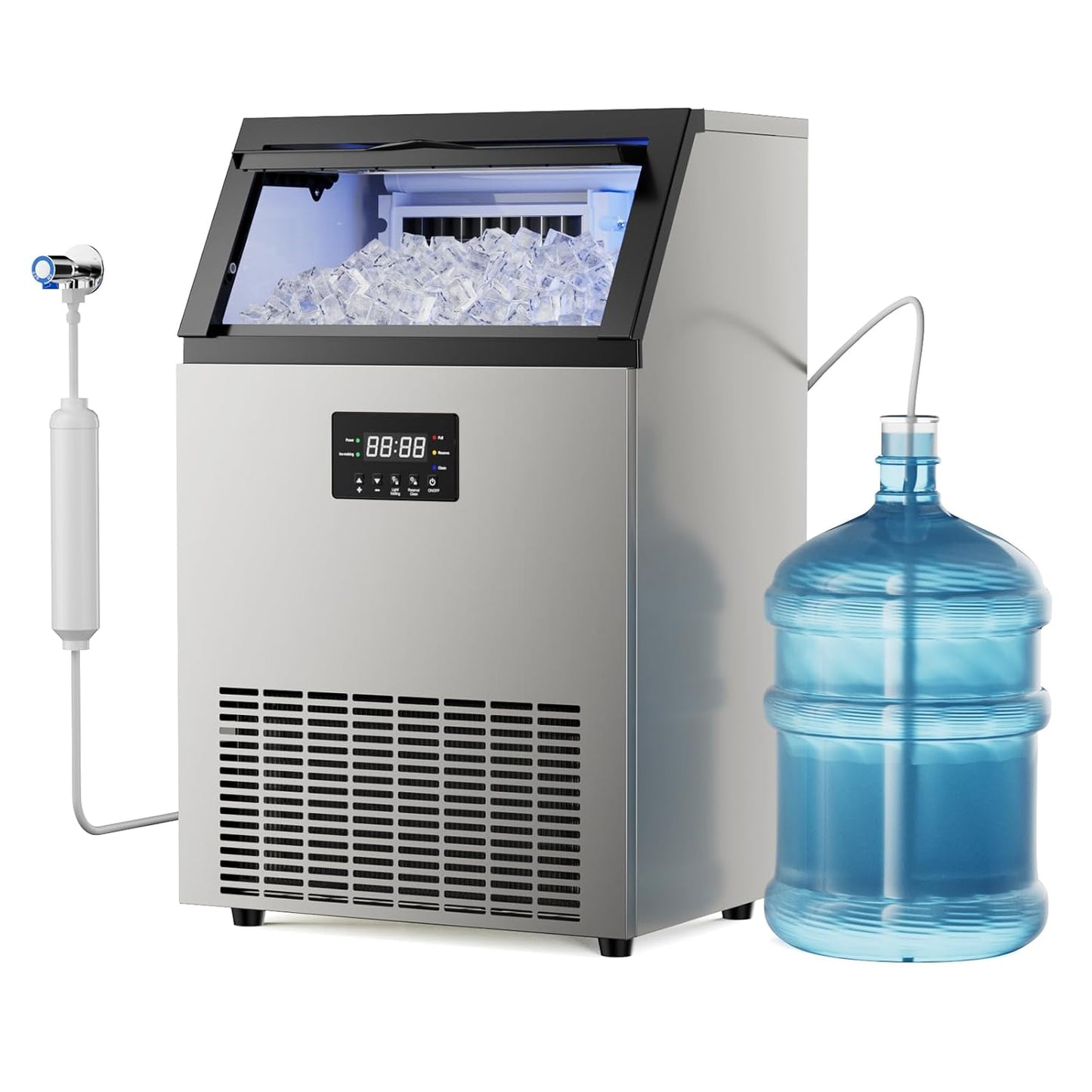 Commercial Ice Maker 200 Lbs/24H for Home, Bar, and Cafe