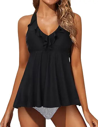 B2prity Two Piece Tankini Swimsuits for Women with Tummy Control