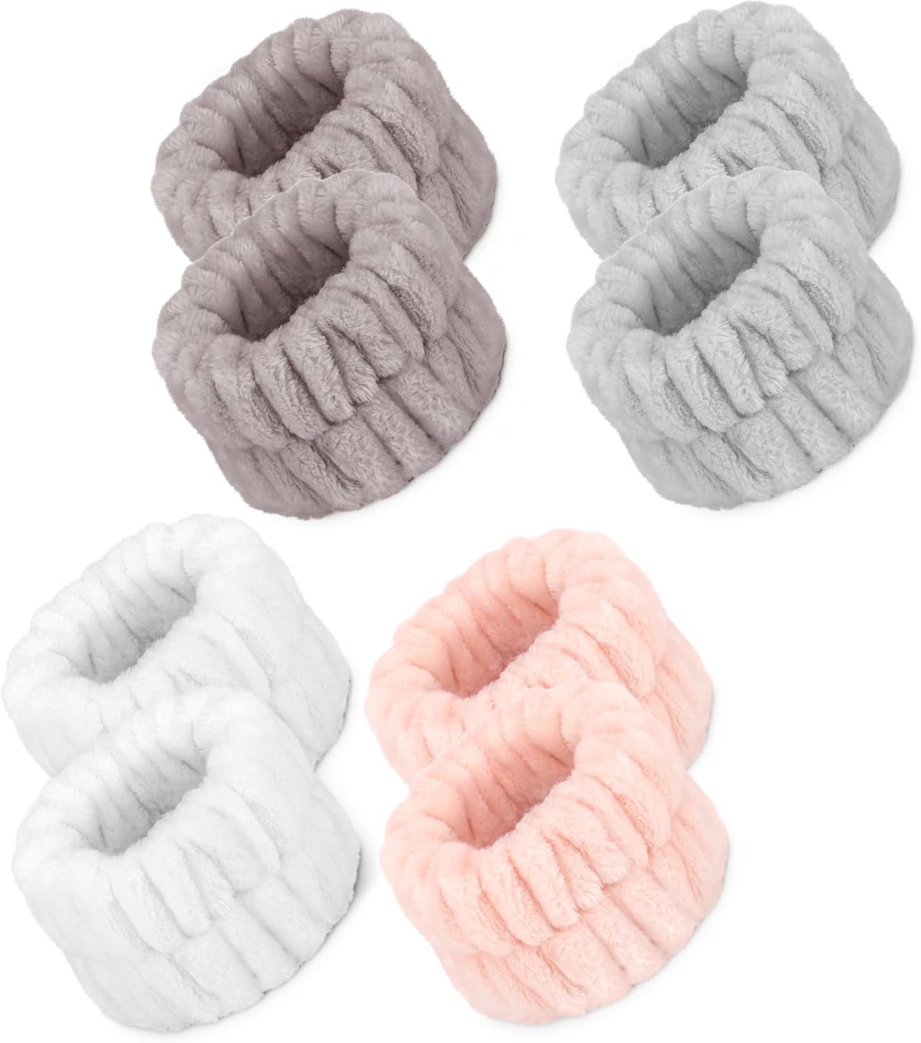 Ultra-Absorbent Spa Wristbands Set | Fast Drying | 4 Colors