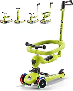 4-in-1 Toddler Scooter with Flashing Wheels for Kids Ages 1-5