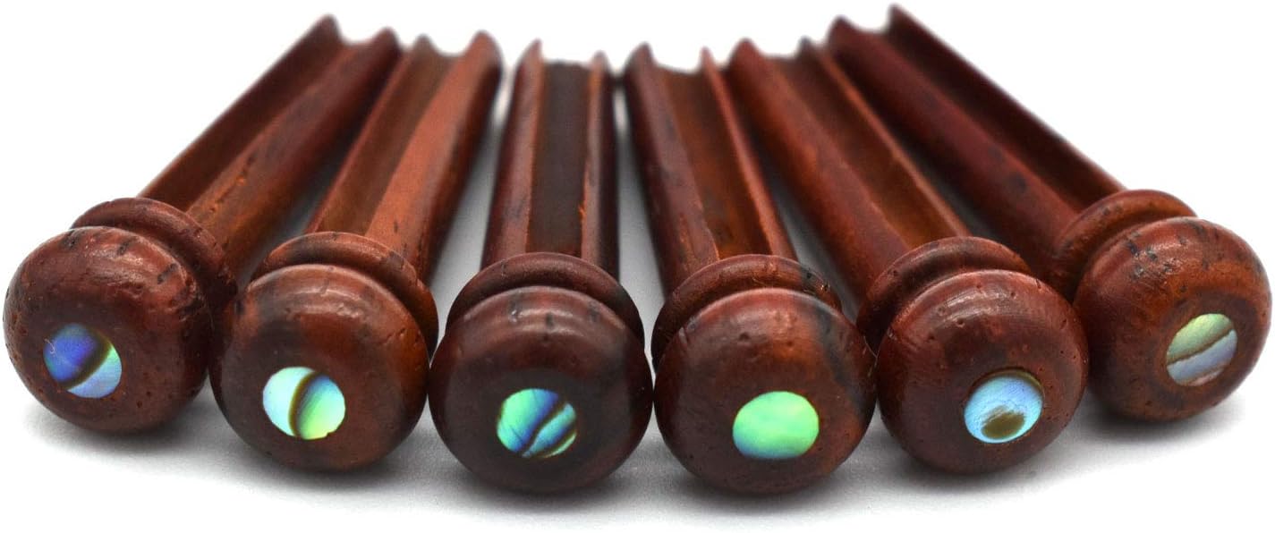 Vintage Style Cocobolo Guitar Bridge Pins - Enhance Tone!