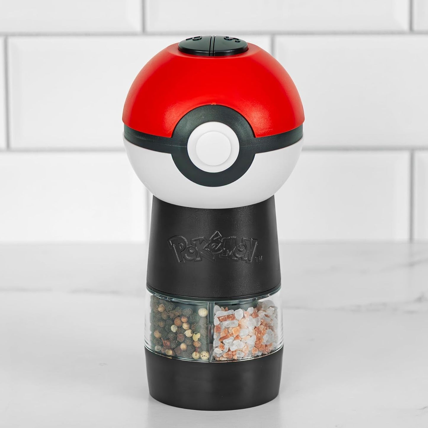 Poke Ball Salt and Pepper Grinder for Pokemon Fans - Electric Mill