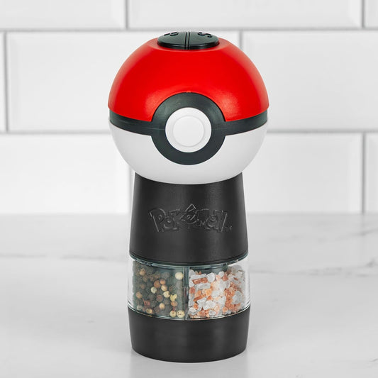 Poke Ball Salt and Pepper Grinder for Pokemon Fans - Electric Mill