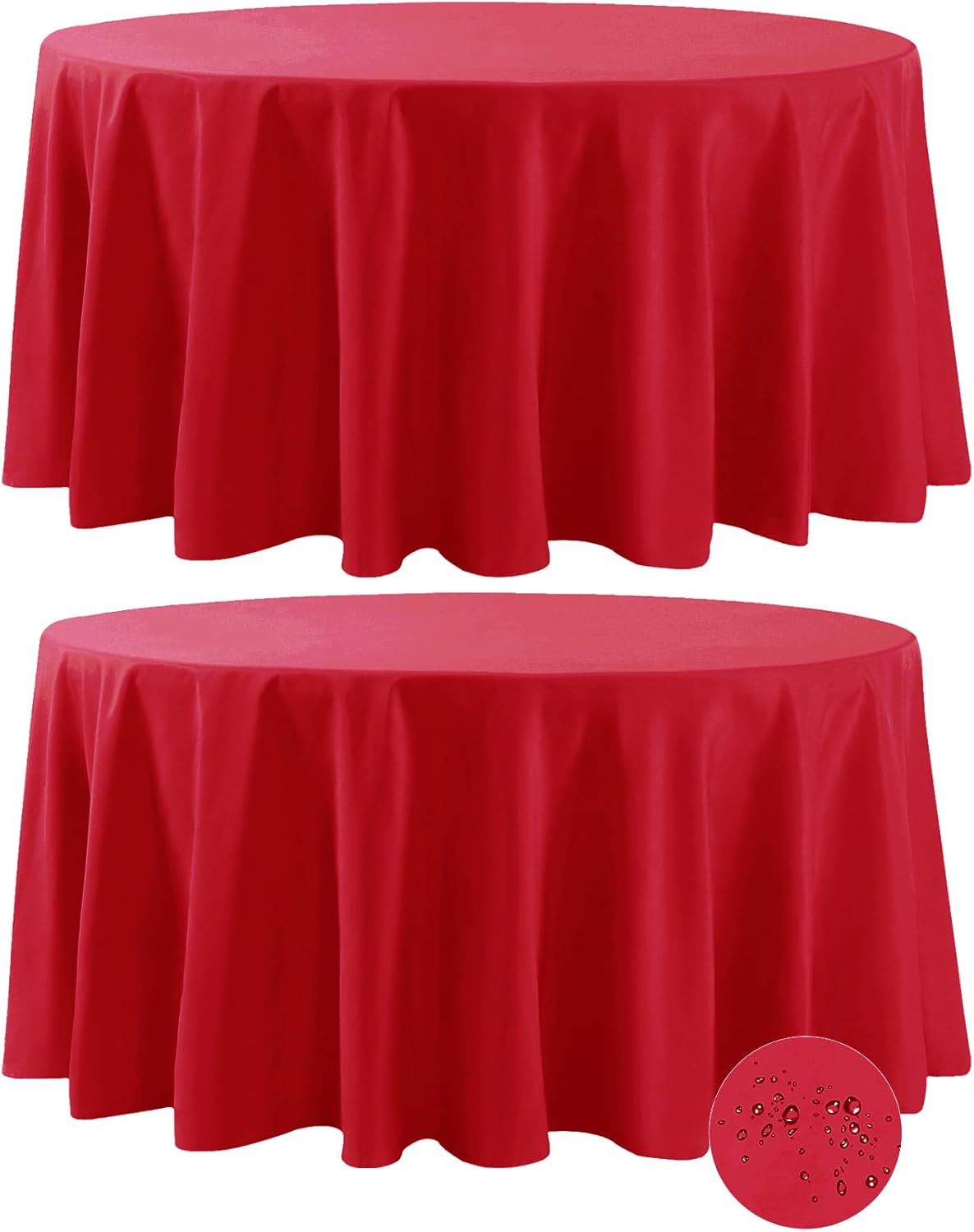 Waterproof Round Tablecloth 120 Inch for Dining and Parties