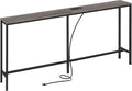 70 in Console Table with Outlet and Charging Station - Narrow Sofa