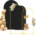 Wedding Arch Stand and Cover Set 7.2ft & 6ft - Dual Metal Arches