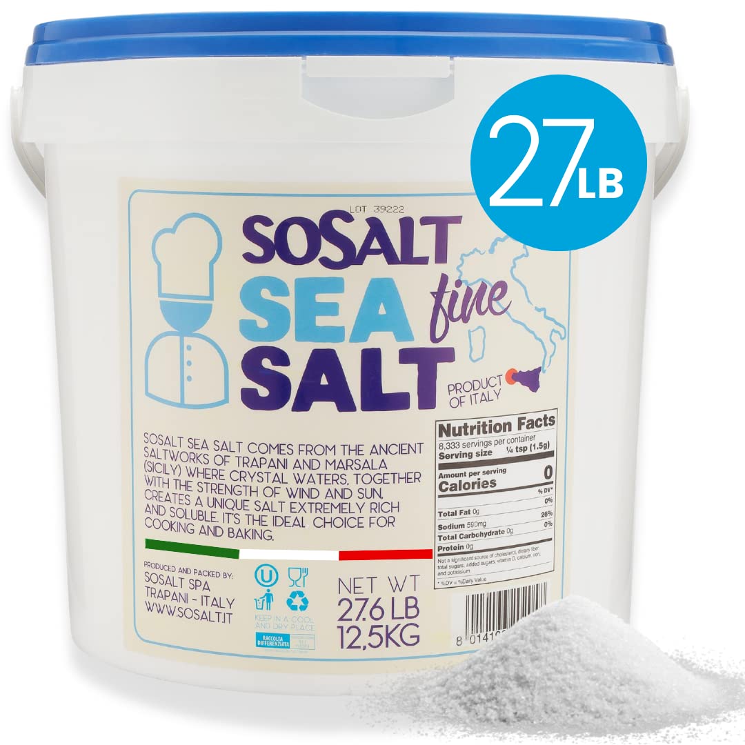 Fine Natural Sea Salt from Trapani for Cooking and Baking