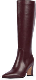 Knee High Boots for Women 3.15in Chunky Heel Pointed Toe - Dressy