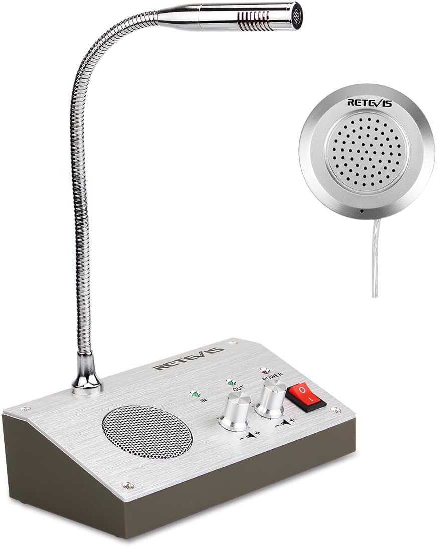 Retevis RT-9908 Window Speaker Intercom System for Business
