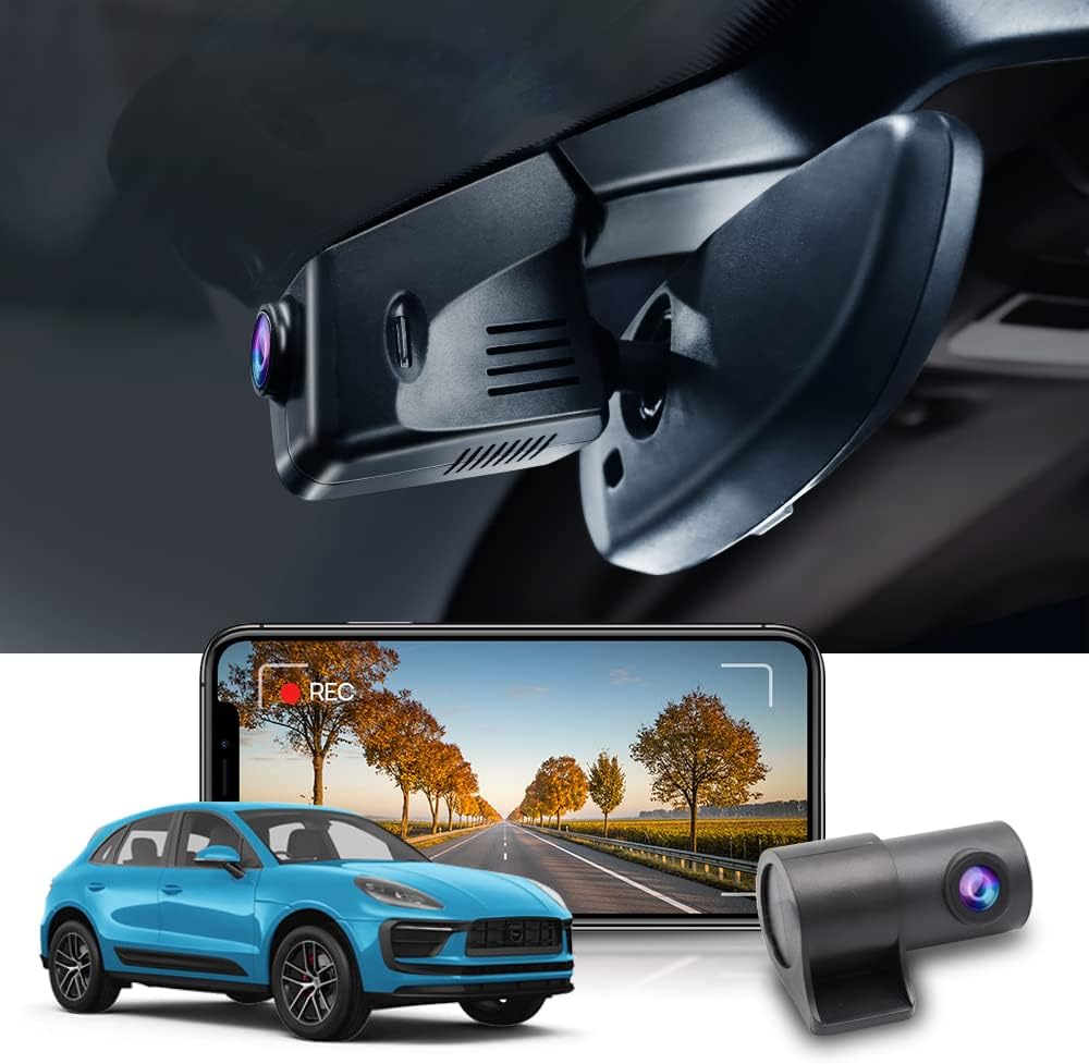 Fitcamx Front 2K+ Rear 1080P Dash Cam for Porsche Models