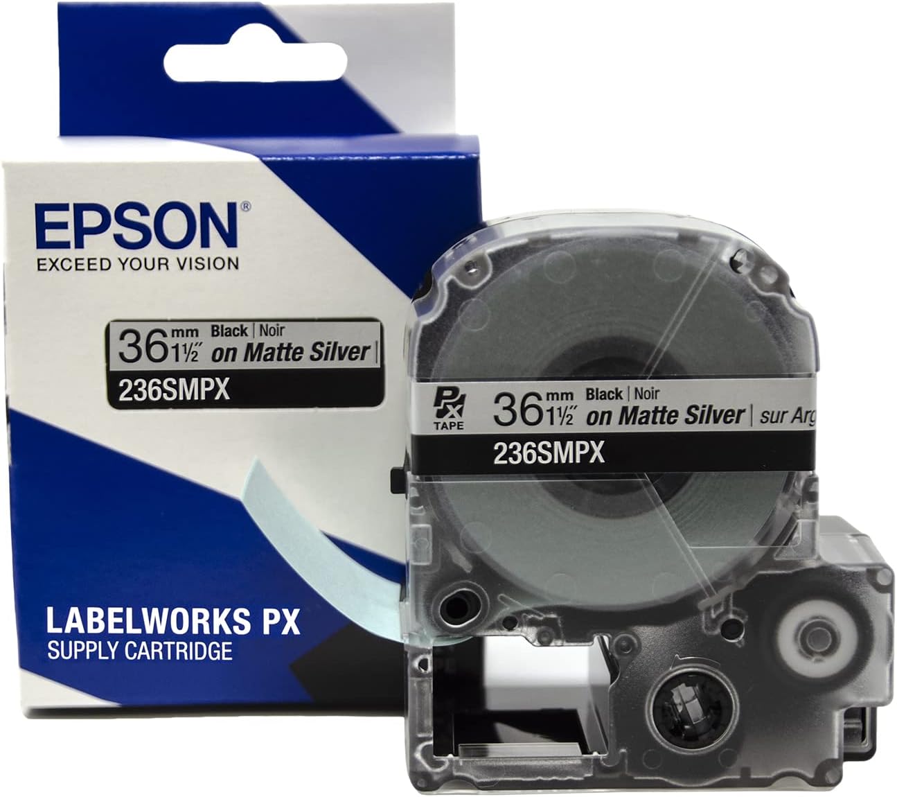 Epson LABELWORKS 236SMPX Genuine PET Tape Cartridge for Labeling