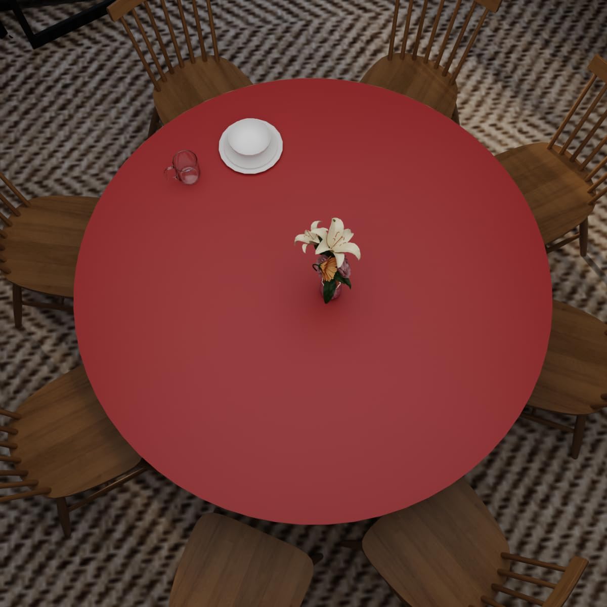 Zinkooat Round Table Pad - 48 Inch Leather Protector