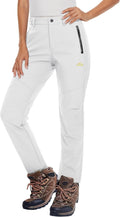 Women's Fleece Lined Waterproof Insulated Snow Ski Pants - Warm wind