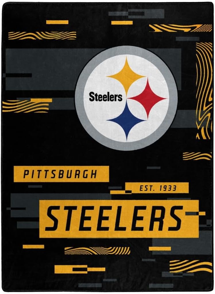 NFL Digitize Design Plush Raschel Throw Blanket, 60in x 80in