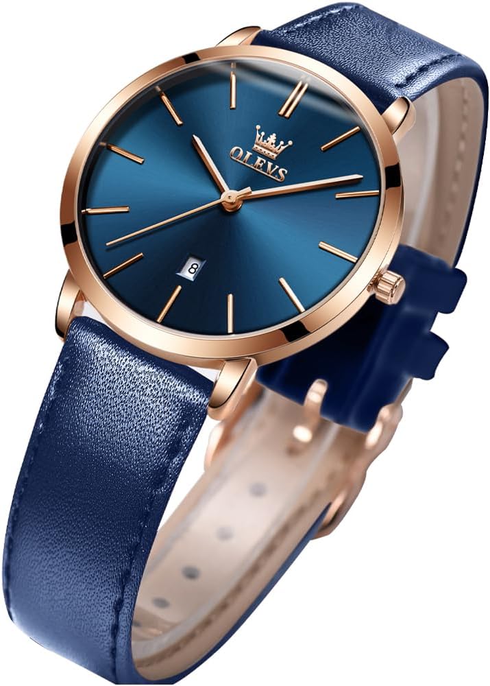 OLEVS Waterproof Ladies Leather Watch