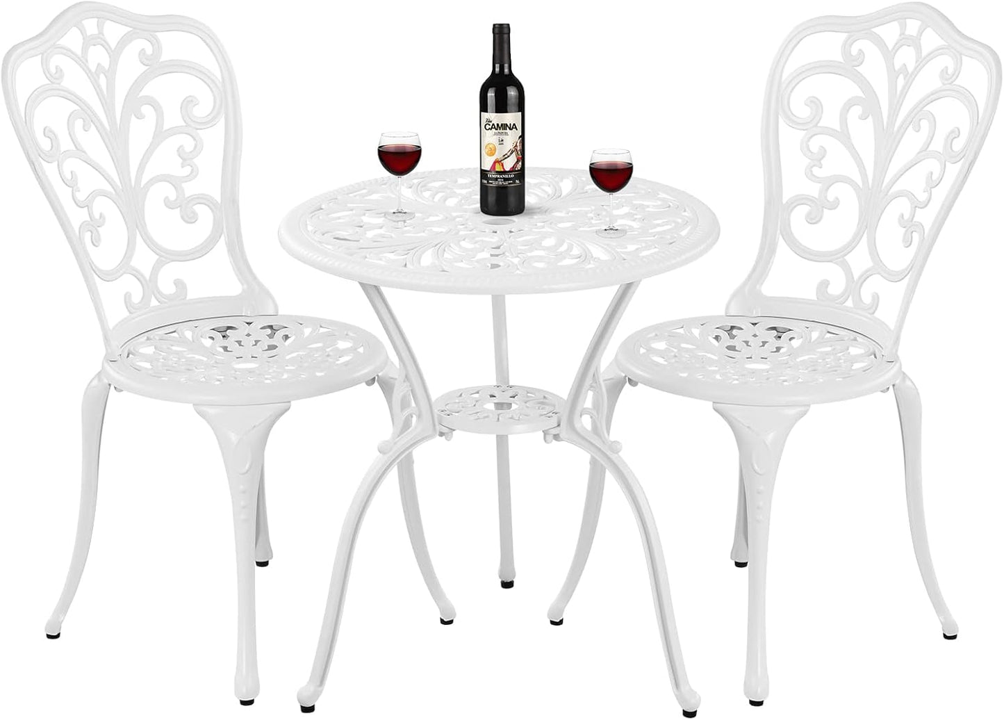 Durable Outdoor Bistro Set with Umbrella Hole for Comfort