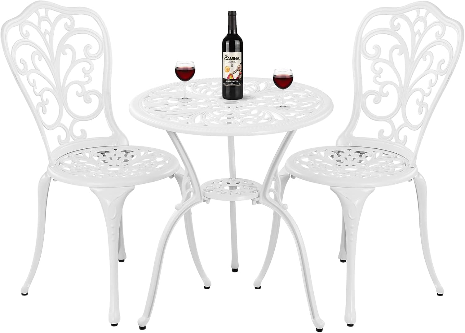 Durable Outdoor Bistro Set with Umbrella Hole for Comfort